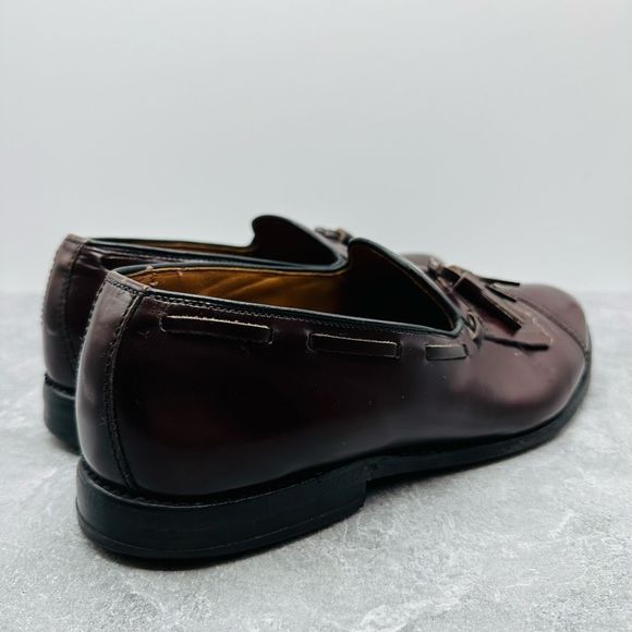 Ellen Edmonds Cap Toe Braided Tassel Slip On Brown Men’s Dress Loafer Shoes size - Picture 5 of 16